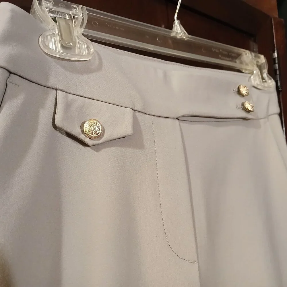 HAVER & BLAIR OF LONDON Grey High-Rise Wide Leg Pants XS - Picture 6 of 14